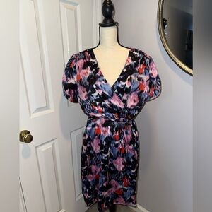 Banana Republic Elegant Multicolor Wrap Dress